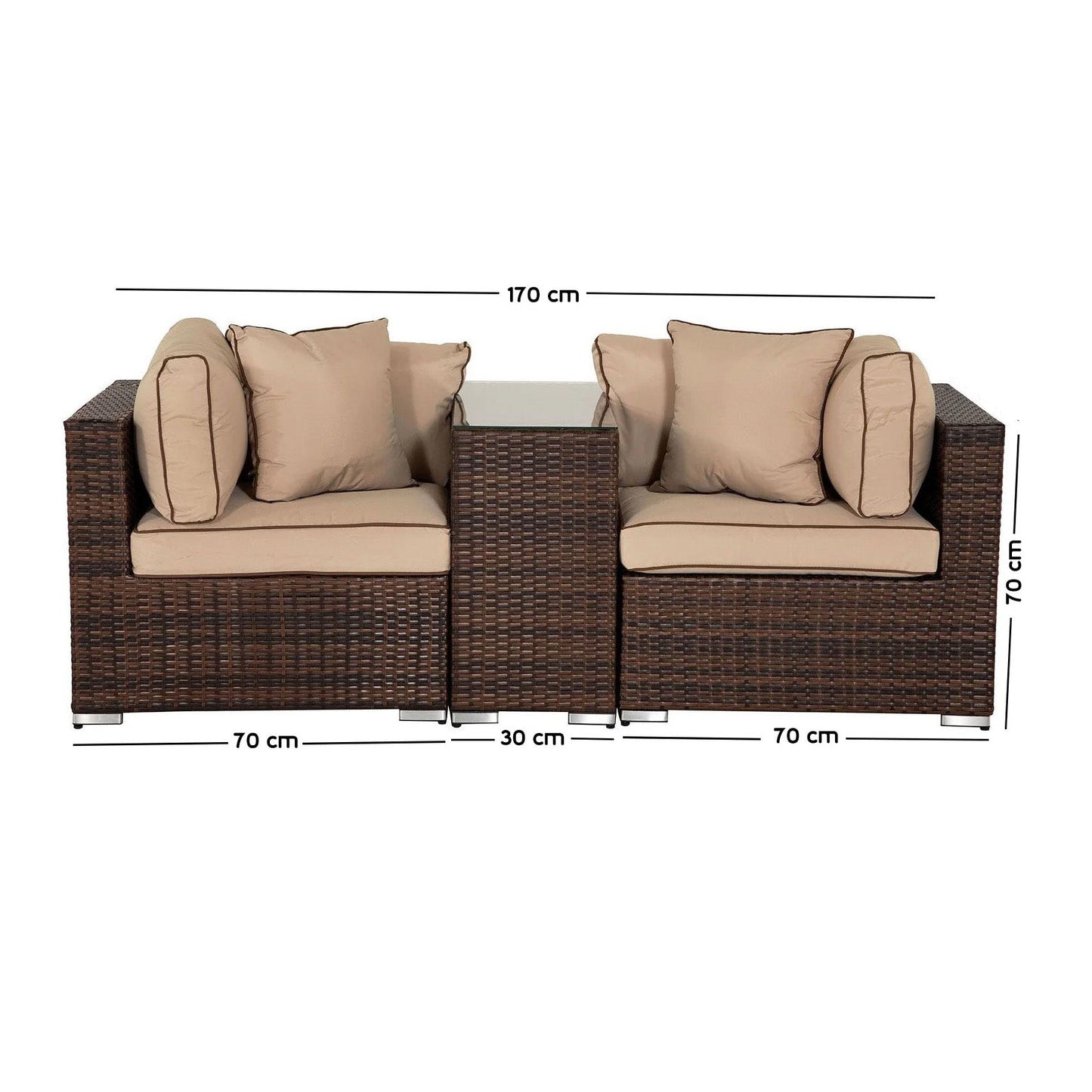 Outdoor Furniture Set - 3 Pieces - ORN57