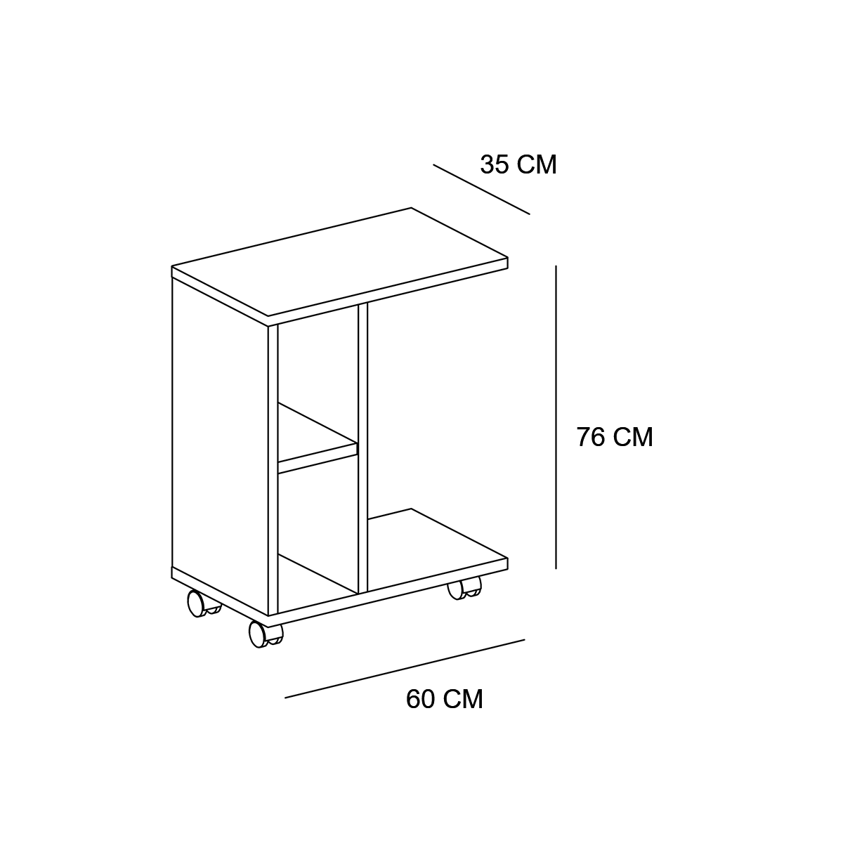 Side table 60x35cm - MIRA39