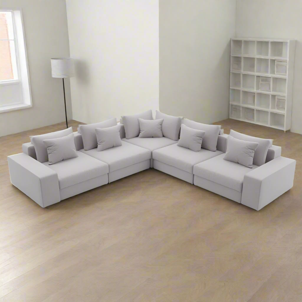 Beech wood corner sofa 260 x 260 cm DECO256 Chic Homz