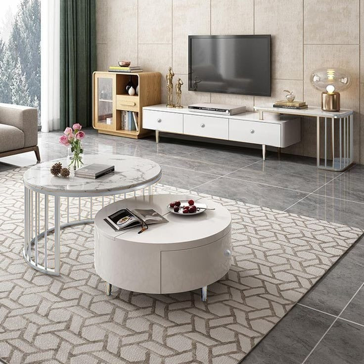 ترابيزة تليفزيون مع ترابيزة قهوة