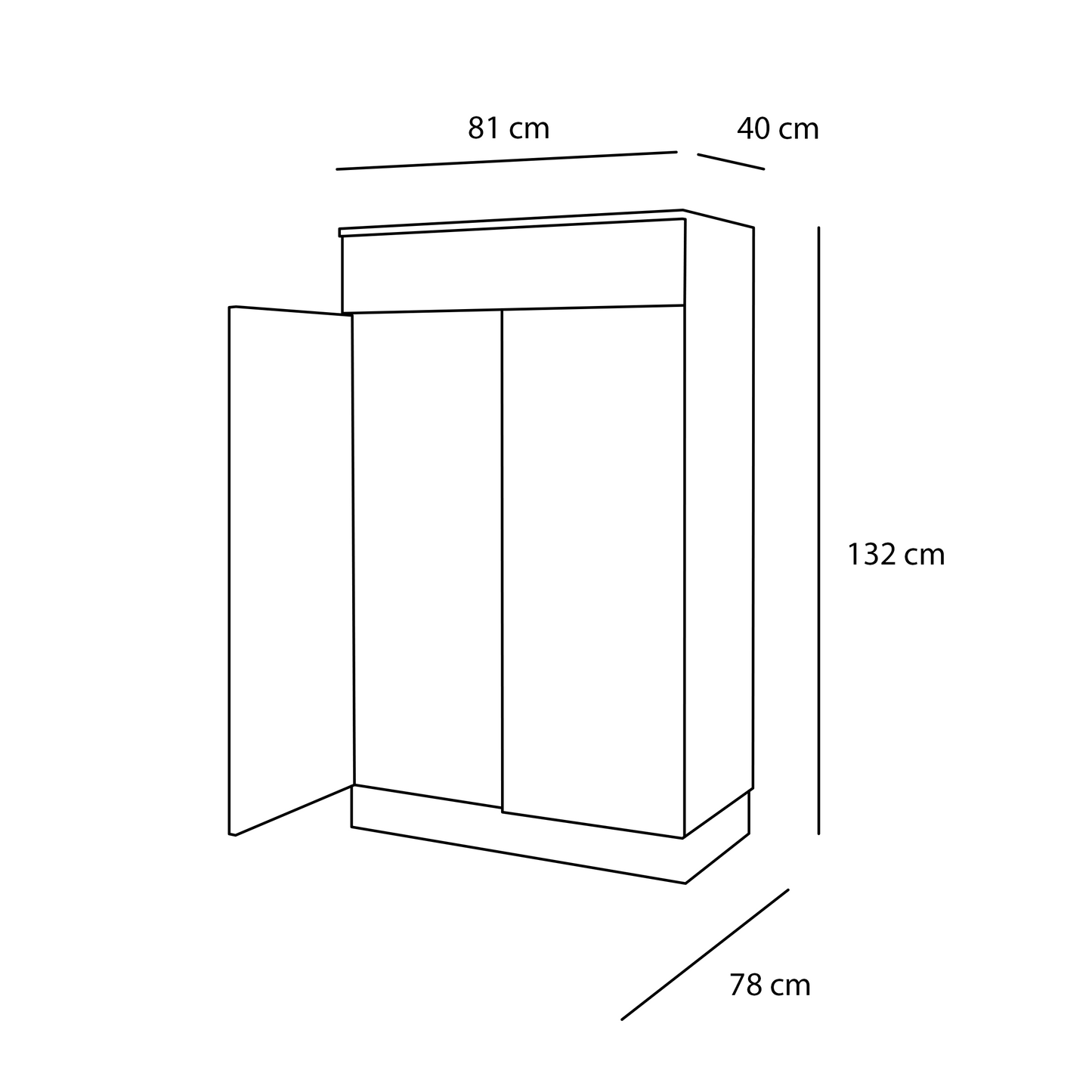 Shoe rack 81x40cm - MIRA28