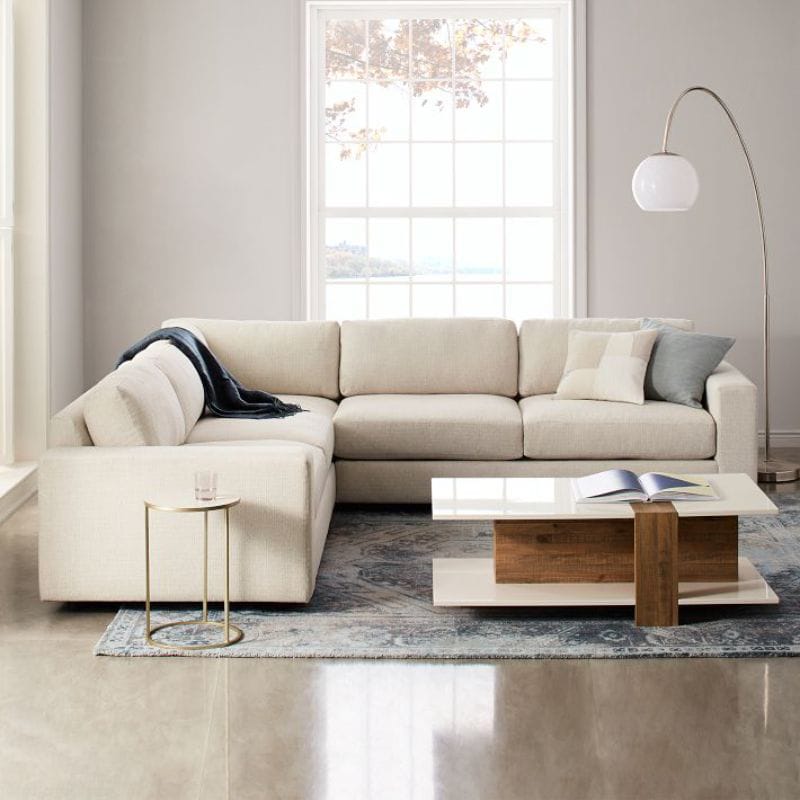 Beech wood corner sofa 250 x 200 cm