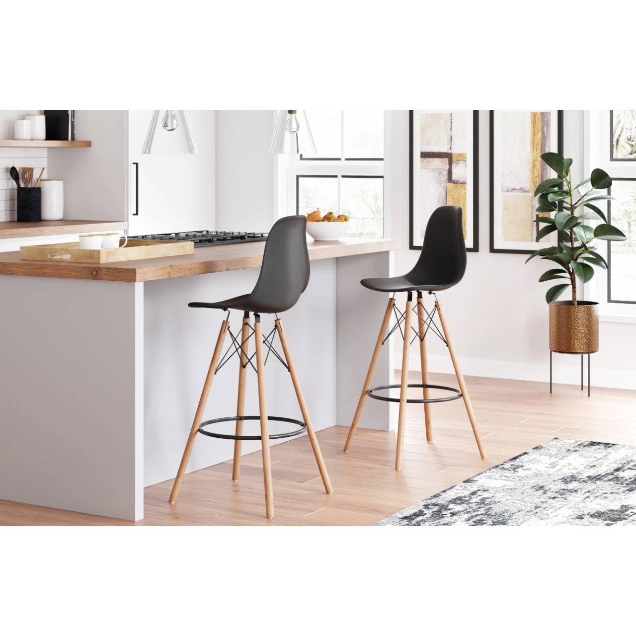 Eiffel Acrylic bar stool black STOK03