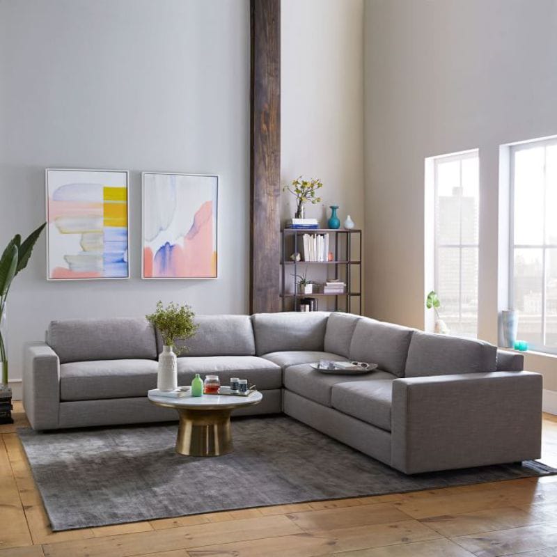 Beech wood corner sofa 250 x 250 cm