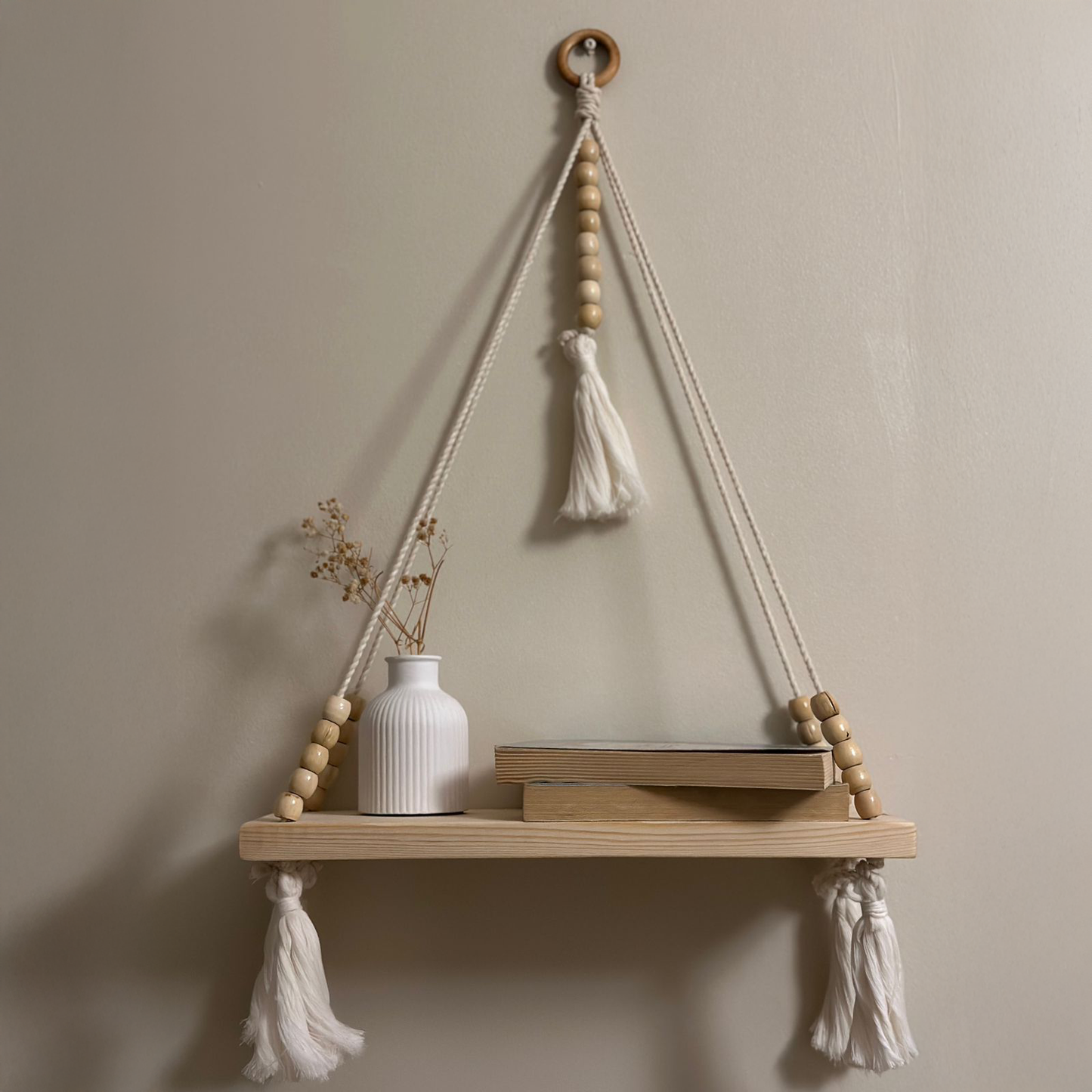 رف ديكور مكرمية