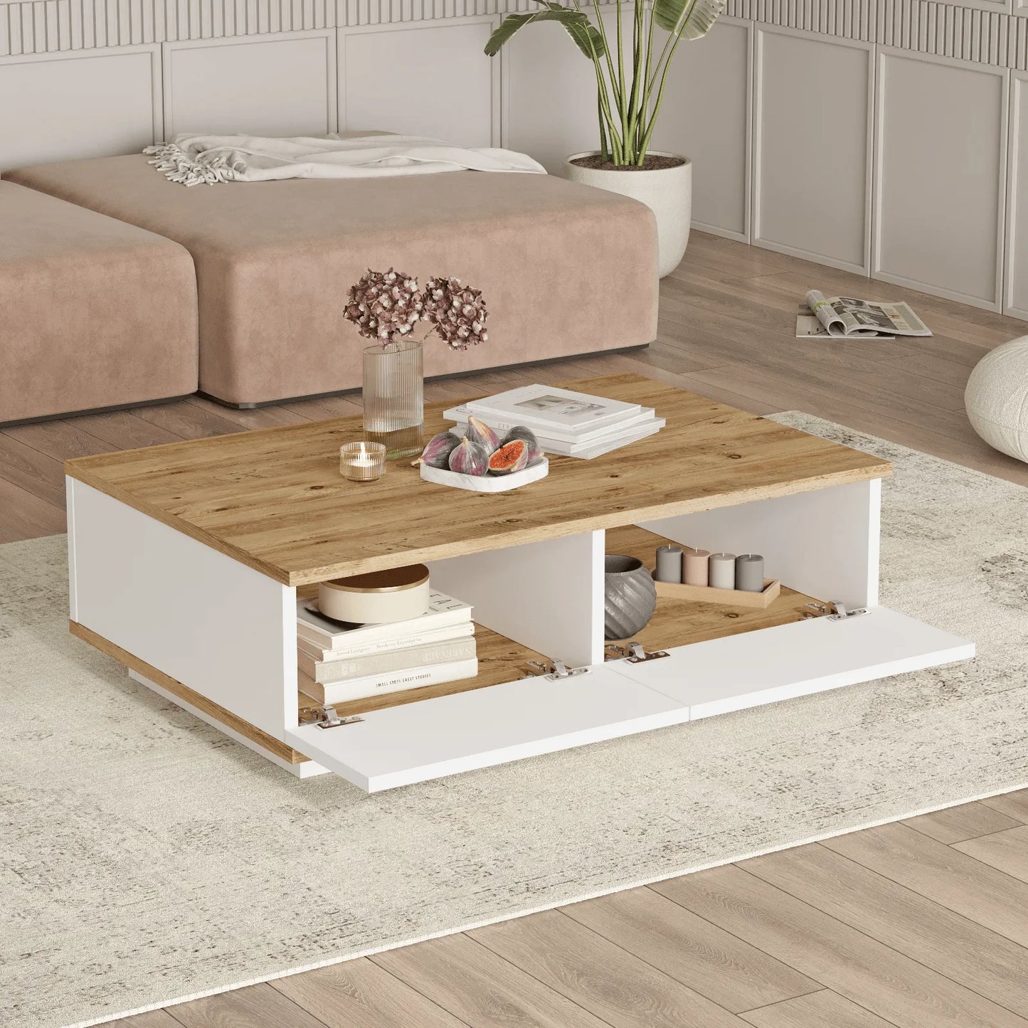 TV table with coffee table - LOG828