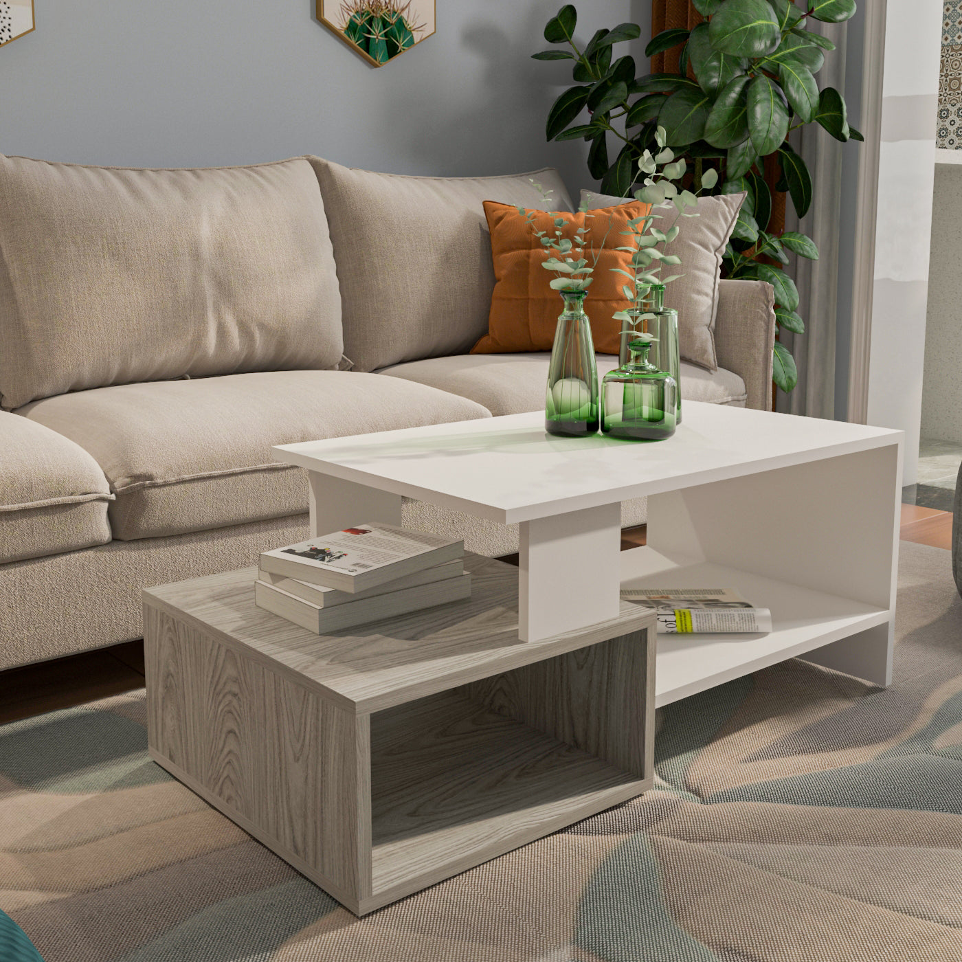 Coffee table 50 x 100 cm ZAF39 Chic Homz