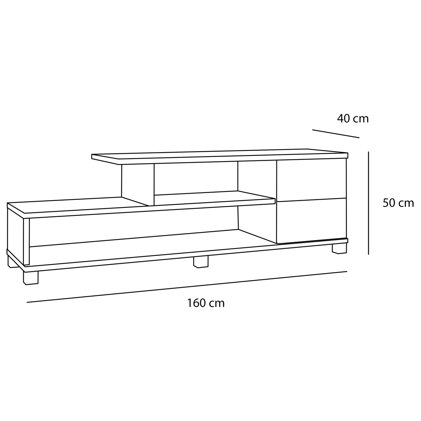 TV table 160x40cm - MIRA27