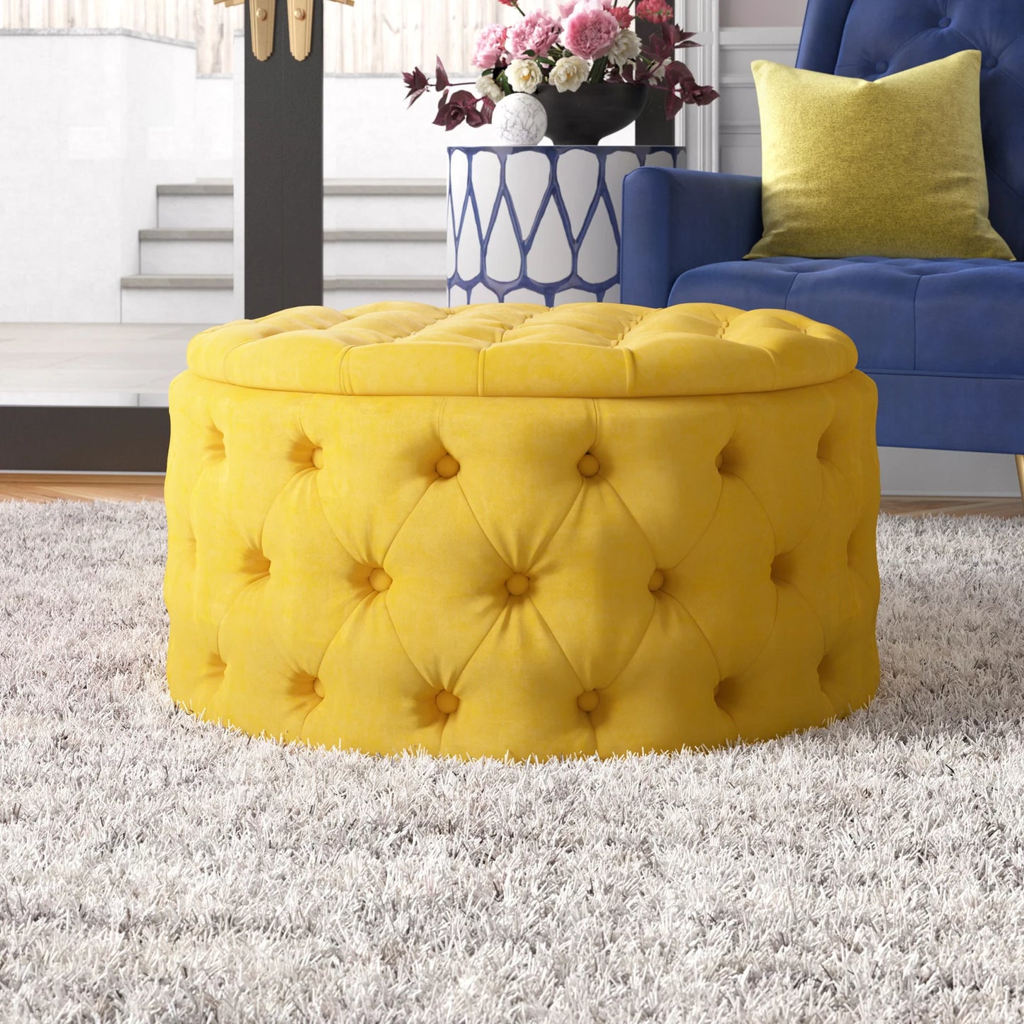 Pouf with storage 50 x 80 cm - SBF174