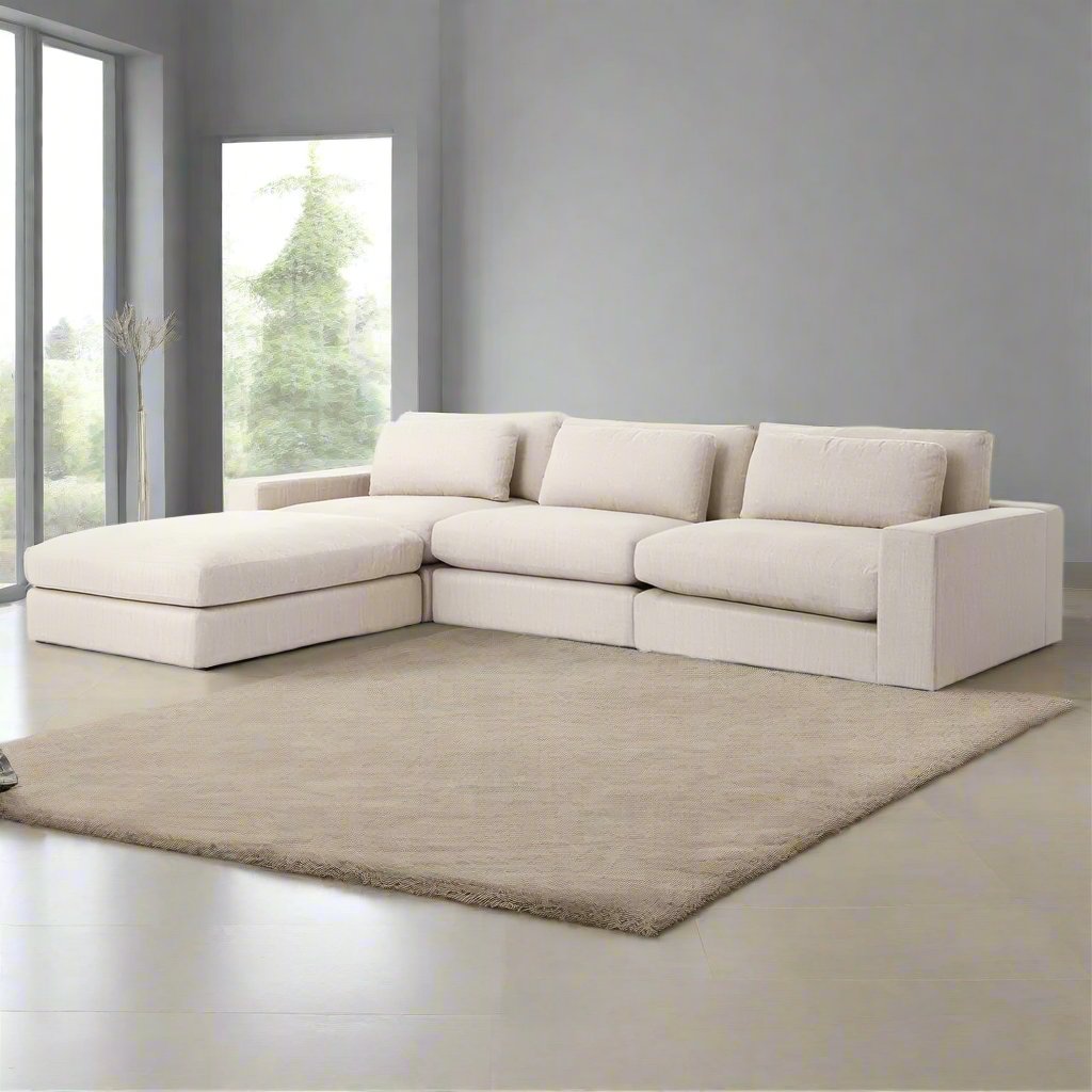 Natural wood corner sofa 300 x 200 cm TEM88 Chic Homz
