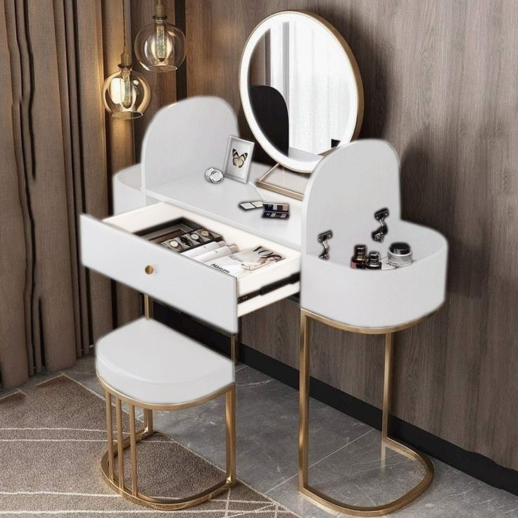 Dresser with pouf and mirror - GAN55