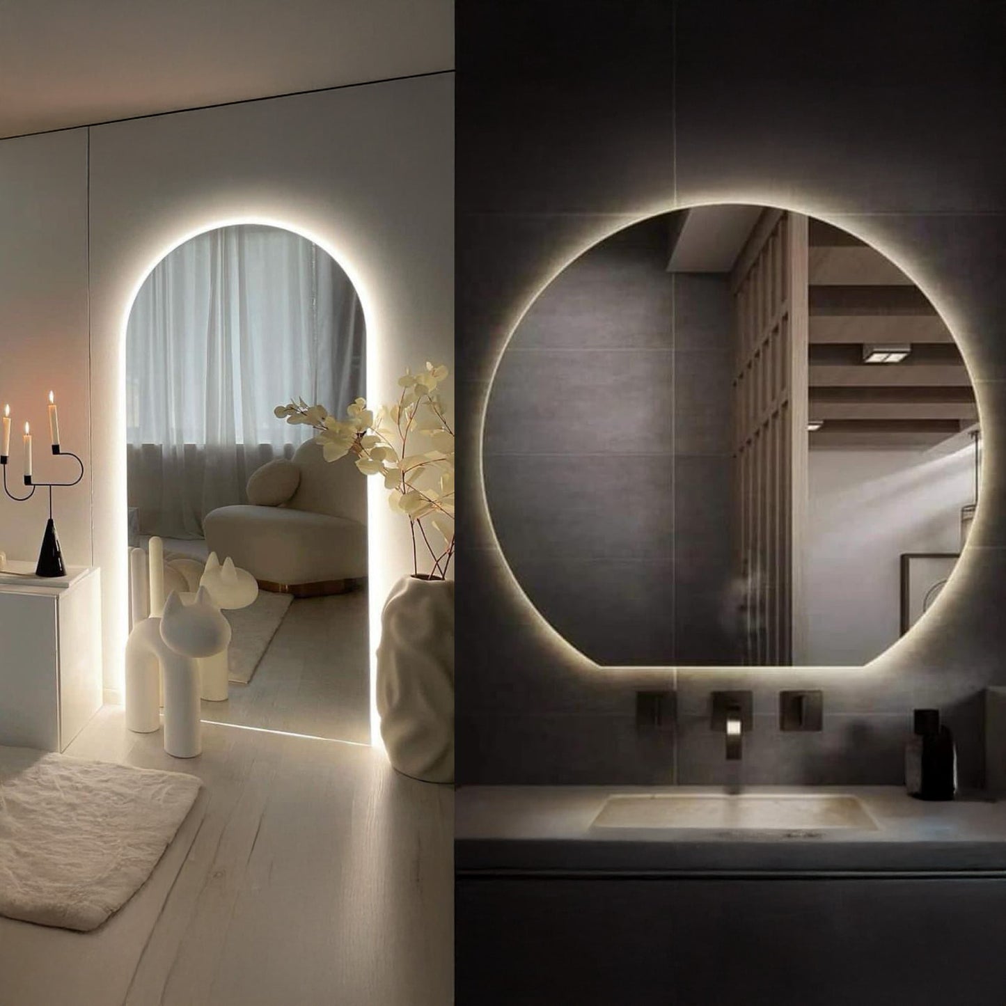 طقم مرايا قطعتين