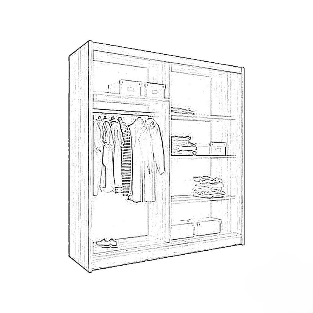 Wardrobe 220x120cm - TIK31