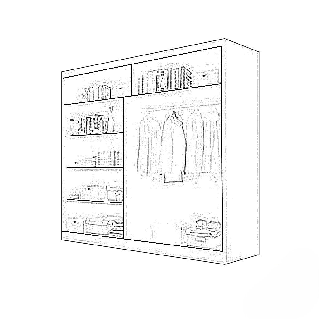 Wardrobe 220x180cm - TIK37