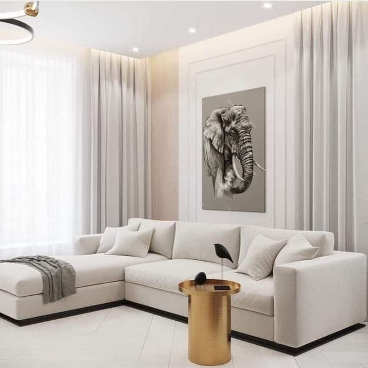 Beech wood corner sofa 280 x 200 cm