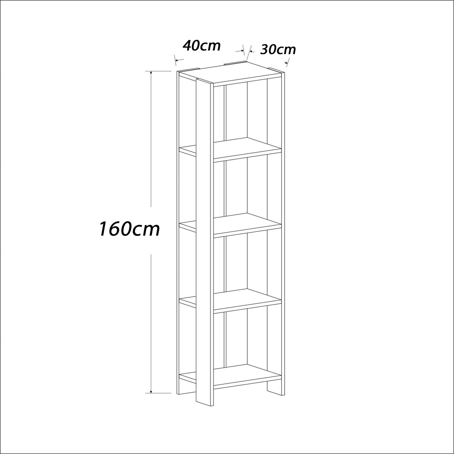 وحدة عرض أرفف 160×40سم - FAN445