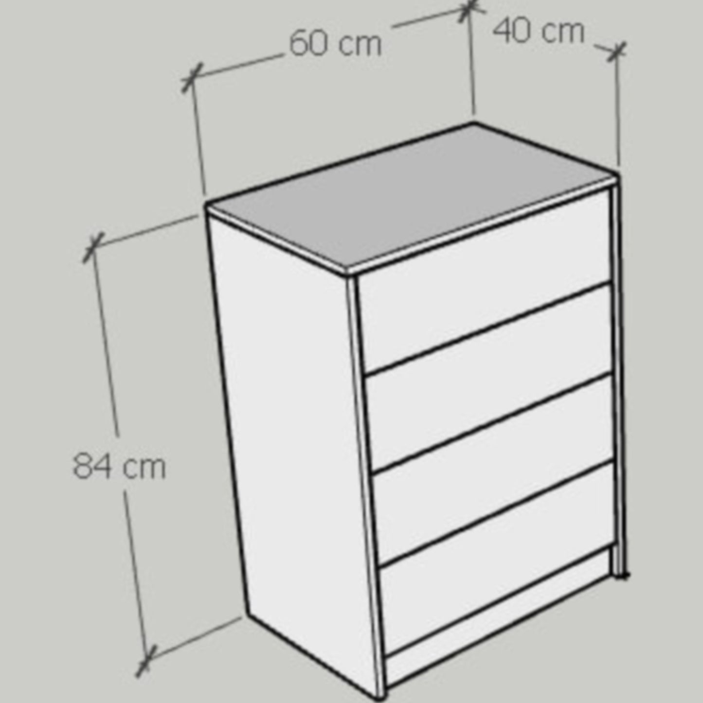 وحدة أدراج 84×40سم - FAN832