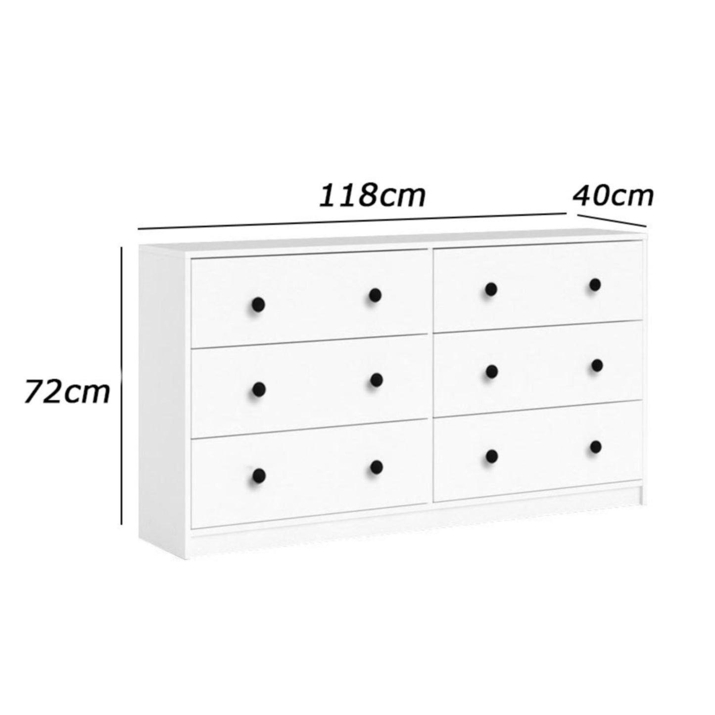 وحدة أدراج 118×40سم - FAN844