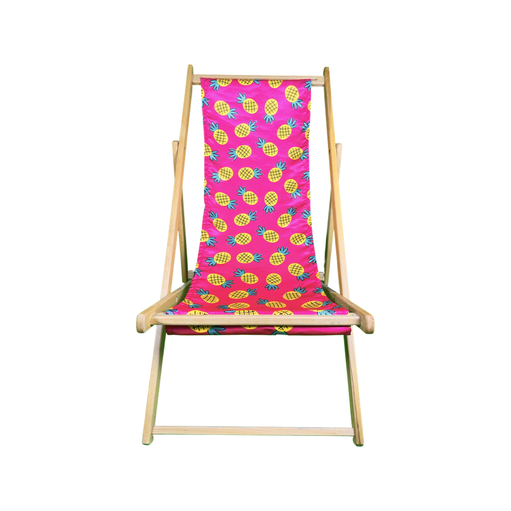 Beach chaise longue 60 110 cm pineapple FLAM116 Chic Homz
