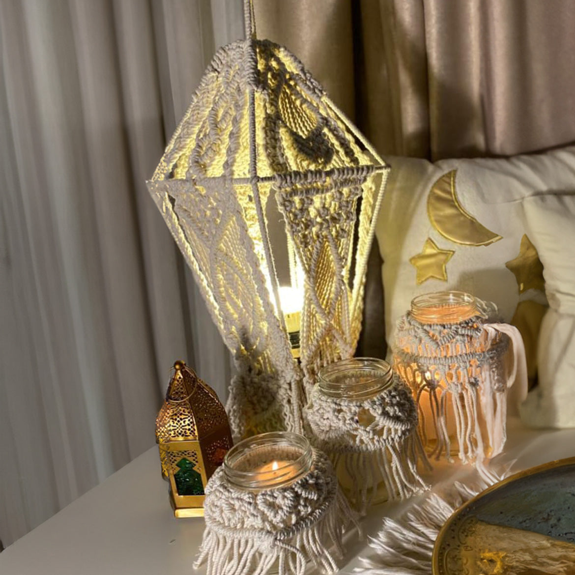 Macrame Lantern 60cm - DIVA16