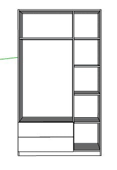 دولاب 210×120سم - SHR322