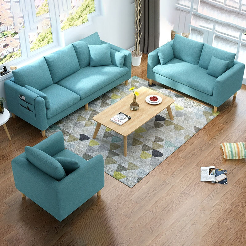 Beech wood sofa set - 3 pieces-SBF01