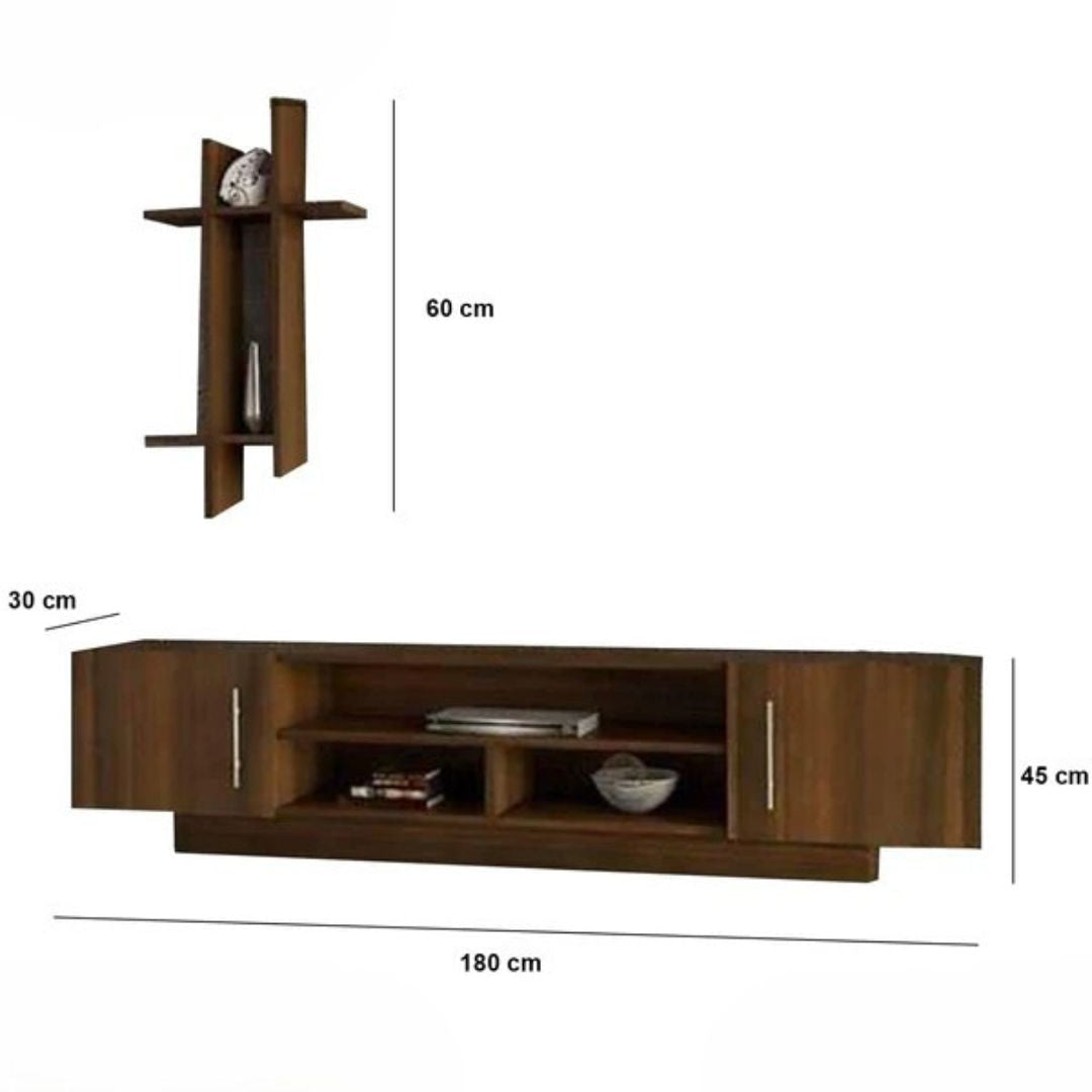 TV table with shelving unit 180x30cm - ORN69