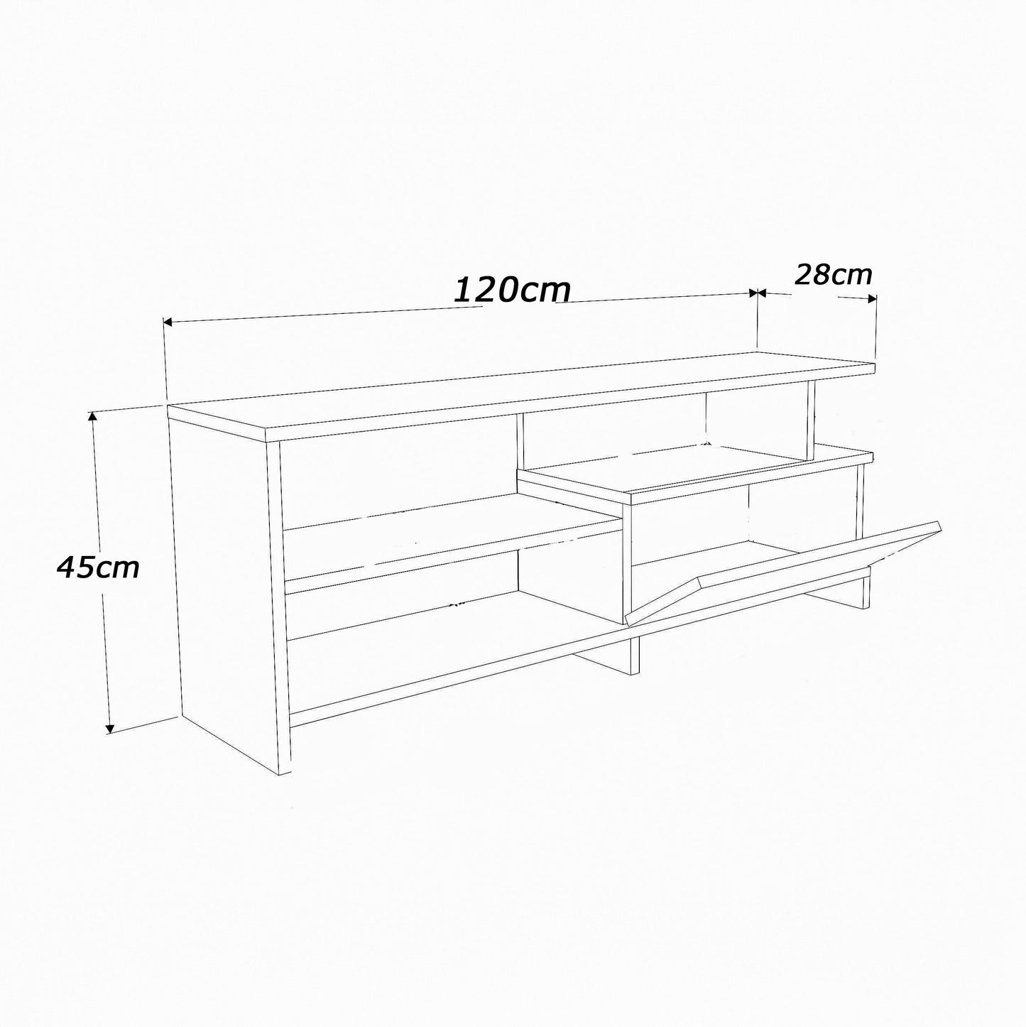 ترابيزة تليفزيون 120×28سم - FAN560