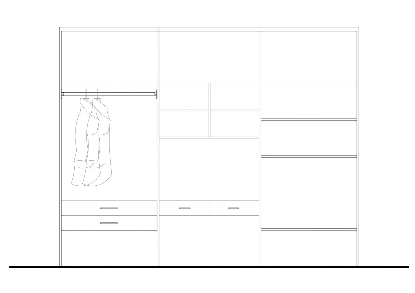 Dressing With dressing table 240 x 300 cm - WOD76