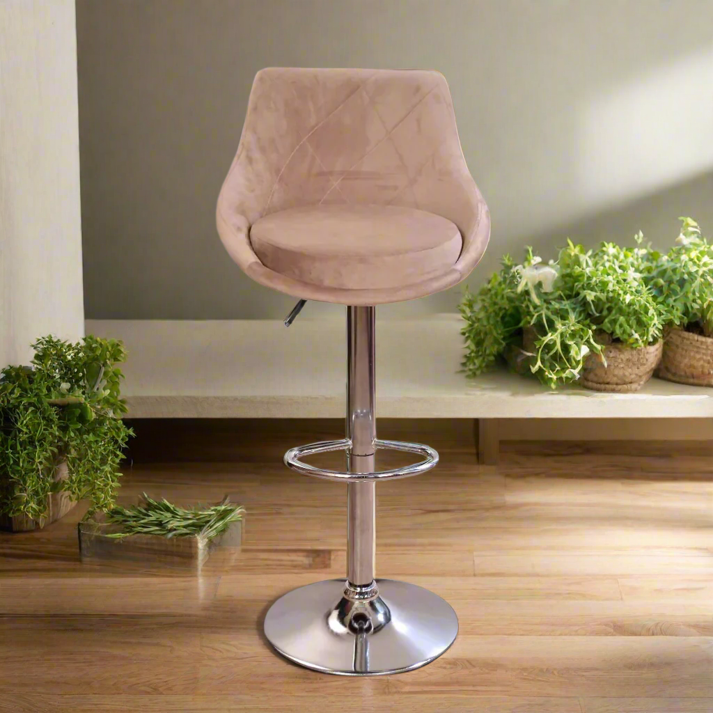 Hydraulic Bar Stool - Dark Beige - AC67