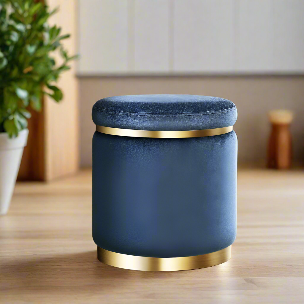 Round pouf - navy - AC97