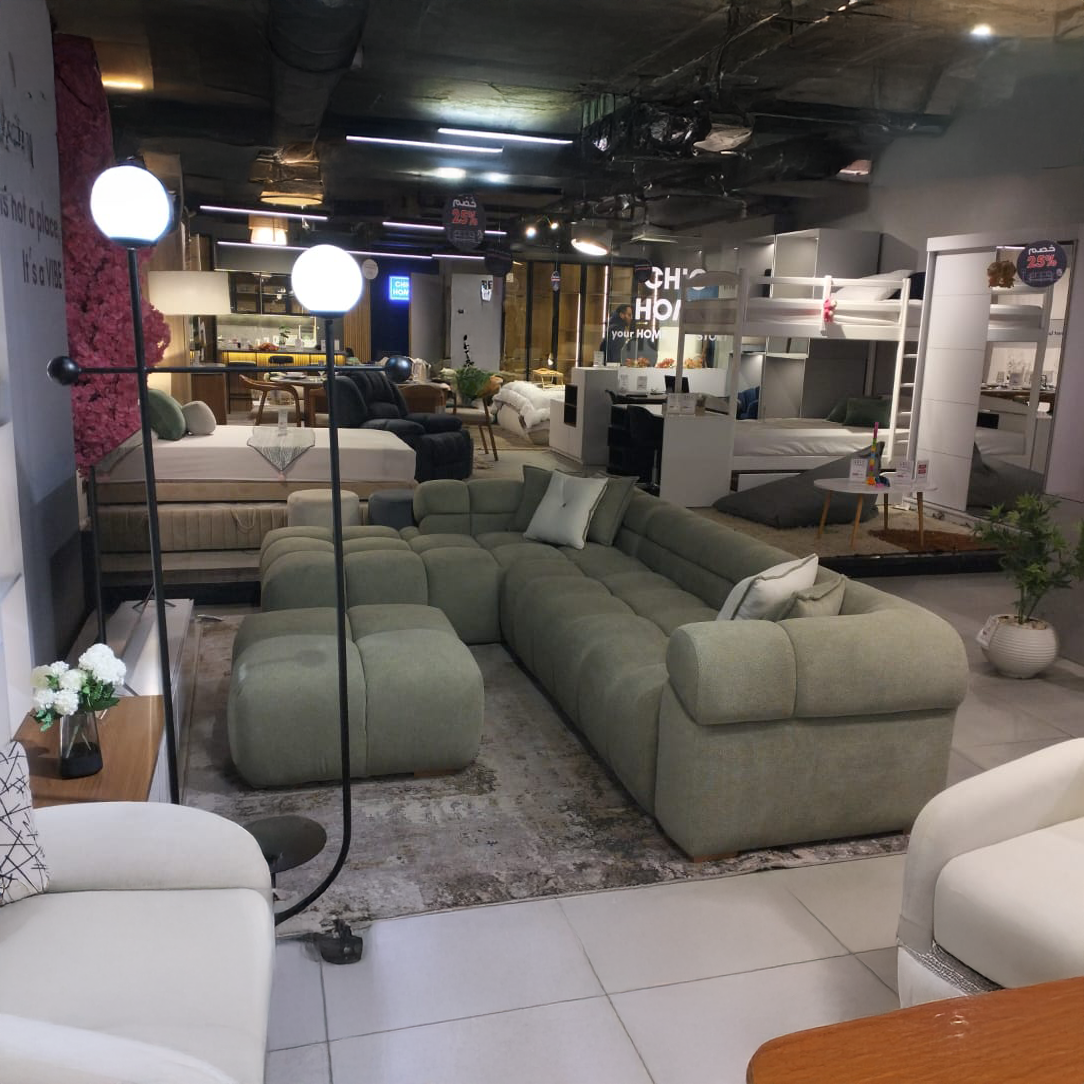 Corner sofa made of beech wood, 310 x 210 cm - RUK1