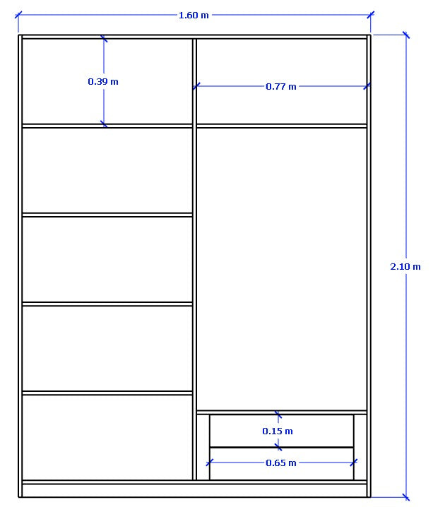 دولاب 210×160سم - SHR241