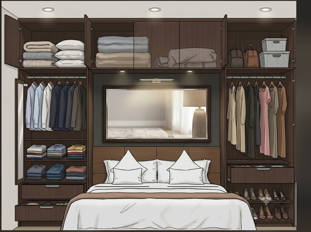 دولاب مع سرير 400×52سم - WS235