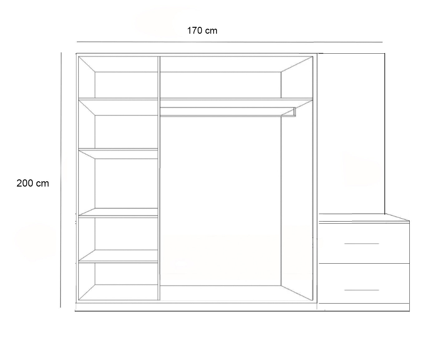 Wardrobe 170×200 cm - WK102