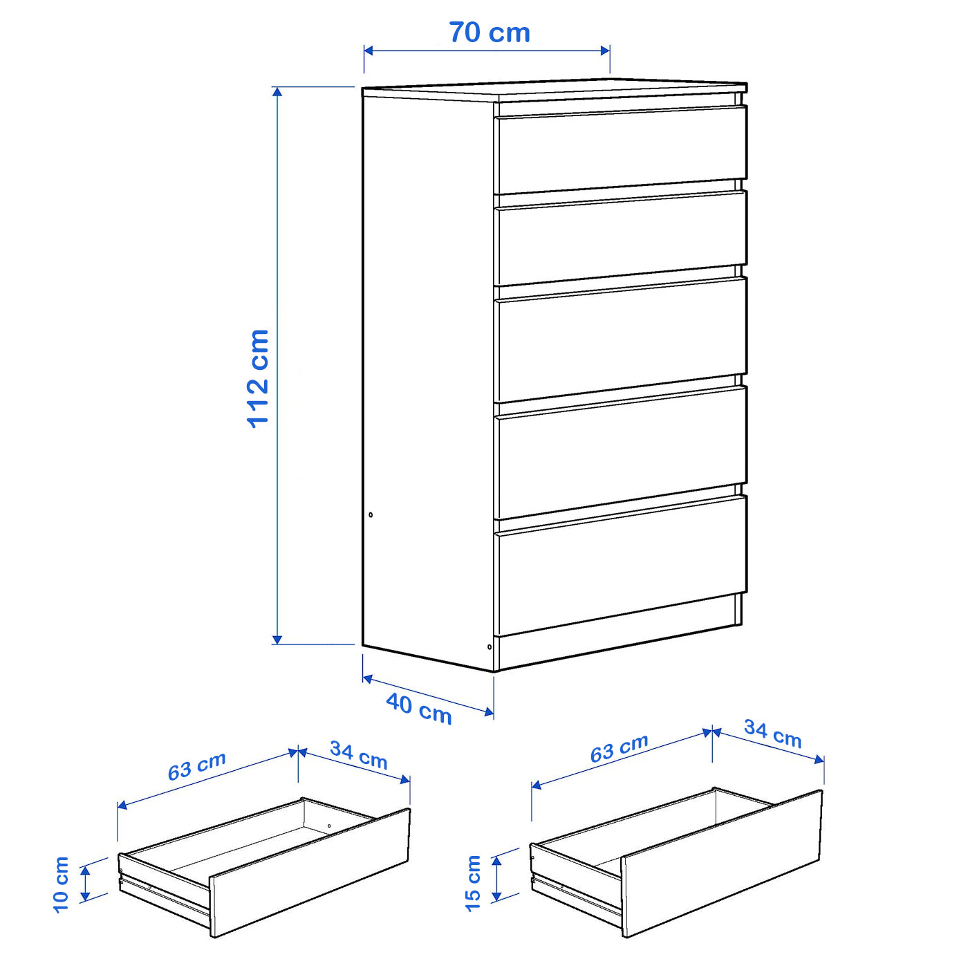 Drawer unit 70x40cm - WDY32