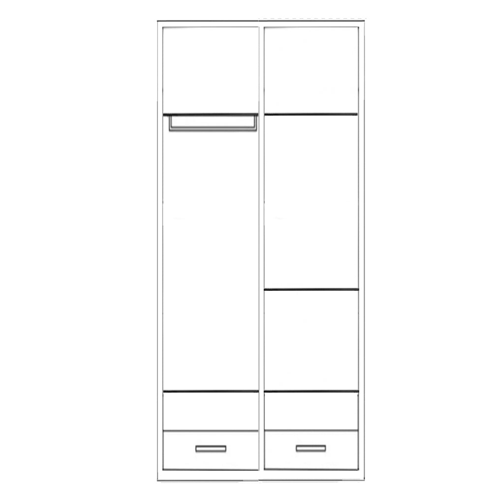 Wardrobe 100×185 cm - LOG116