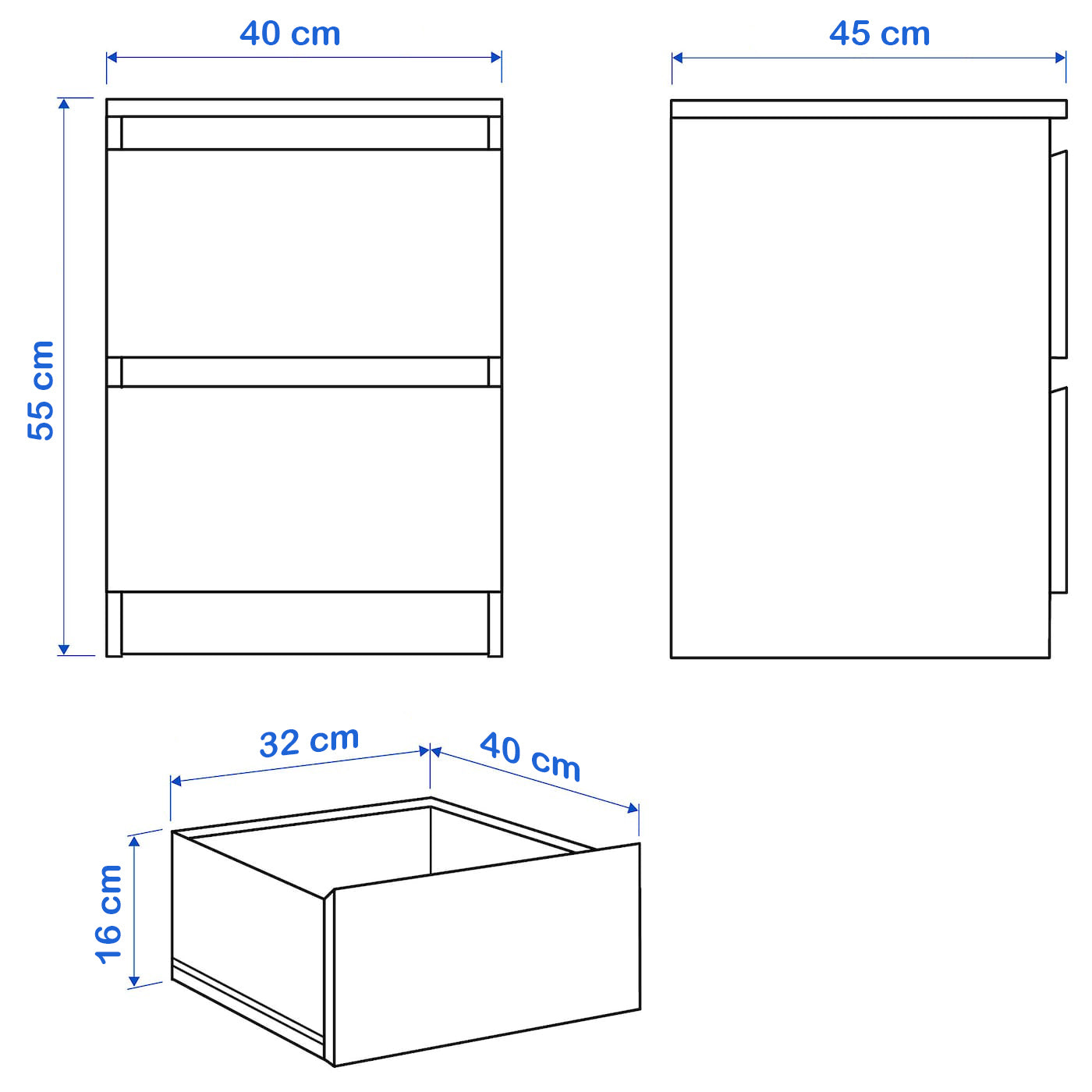Commode 45 x 40 cm - WDY07