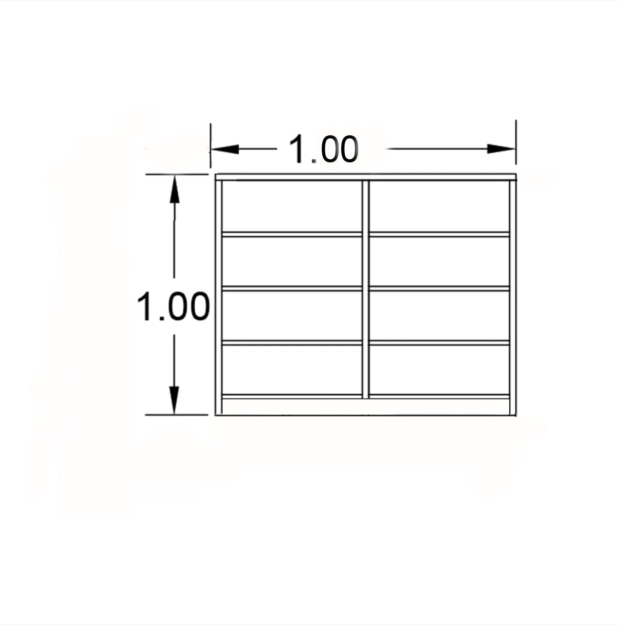 Shoe rack 100 x 40 cm - NAG35