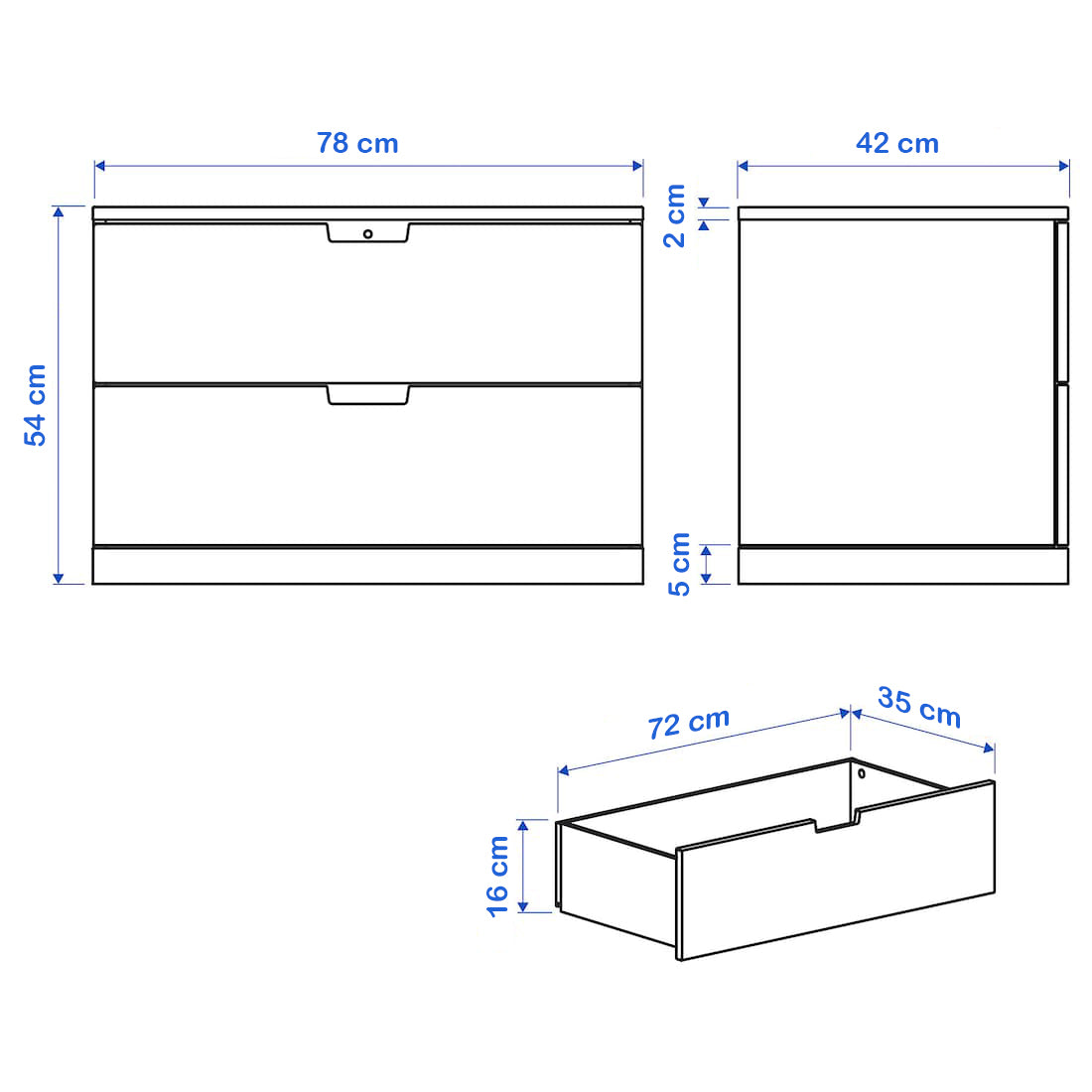 Drawer unit 78 x 42 cm - WDY41