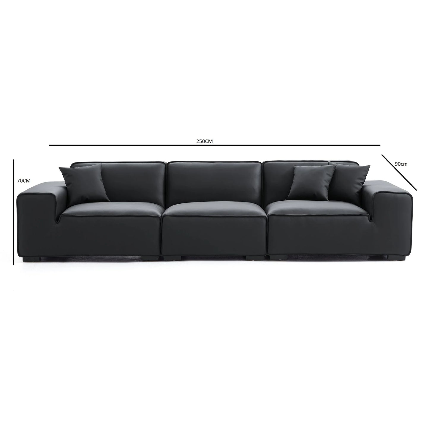 Beech wood sofa 250x90cm - HMS26
