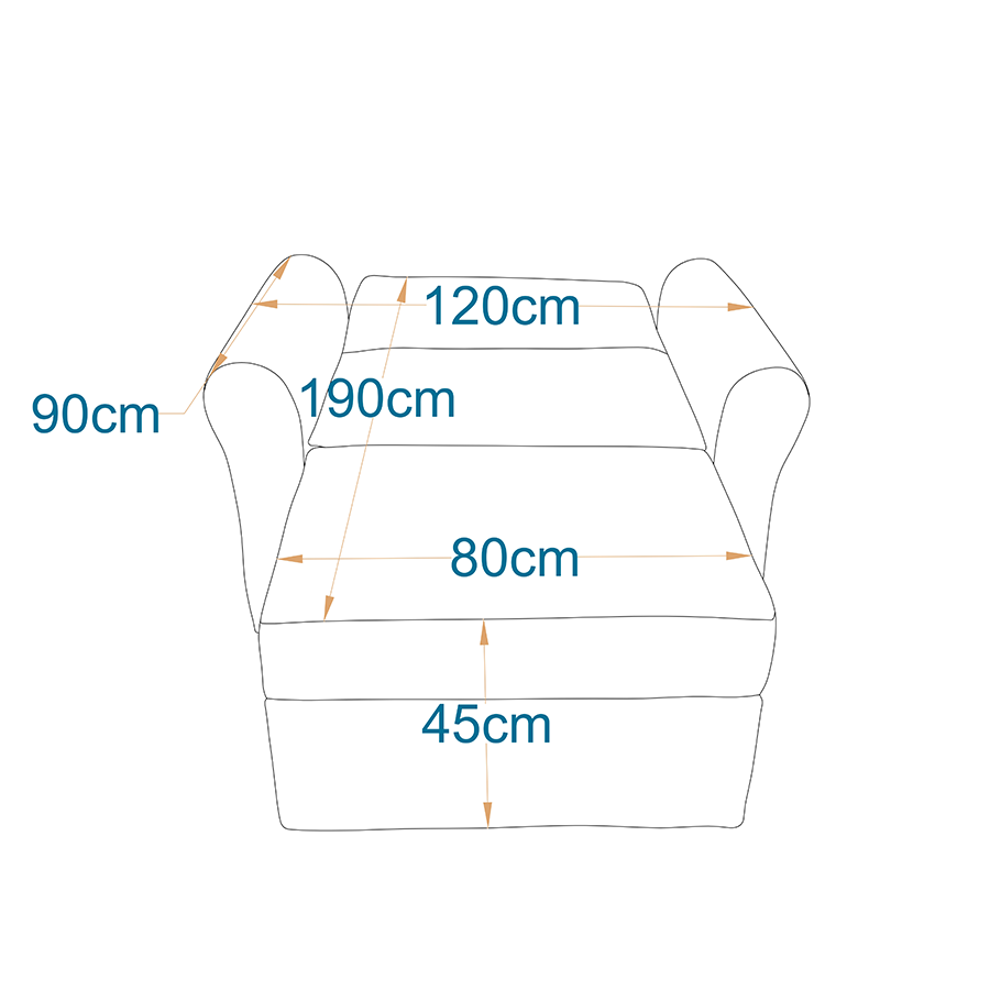 كرسي سرير ميكانيزم 120×90سم - MAS10