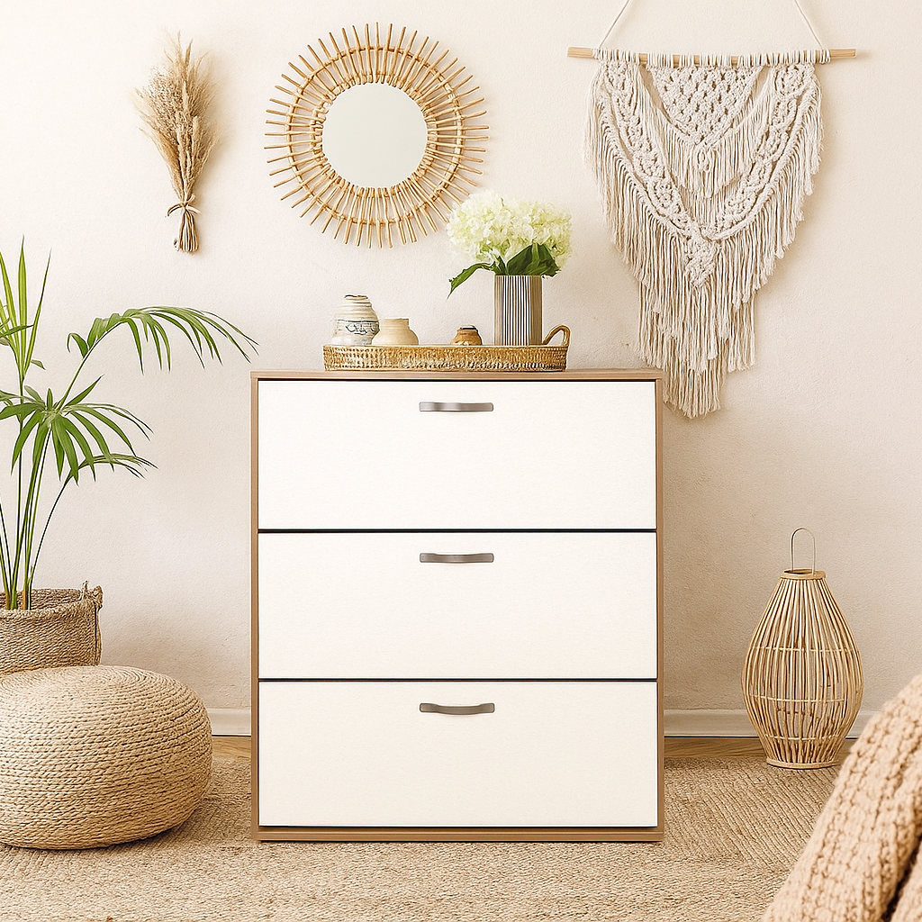 Special offer: shoe rack 30x80cm + free pouf - WM10