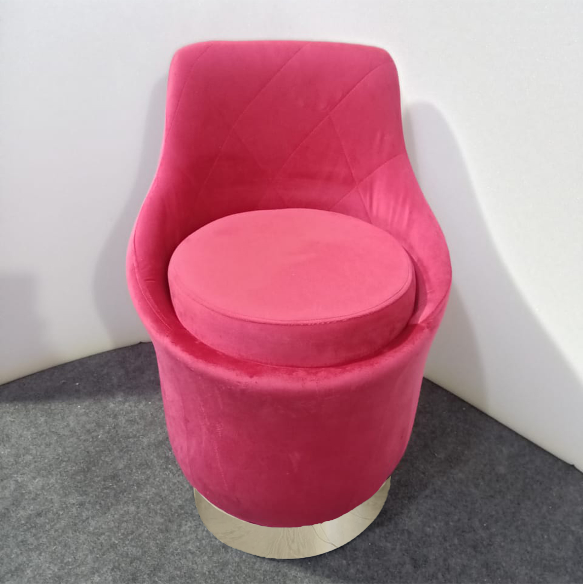 كرسي دائري 47سم - أحمر - AC393