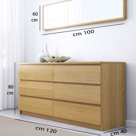 Drawer Unit With Mirror 40 x 120 cm - WS111
