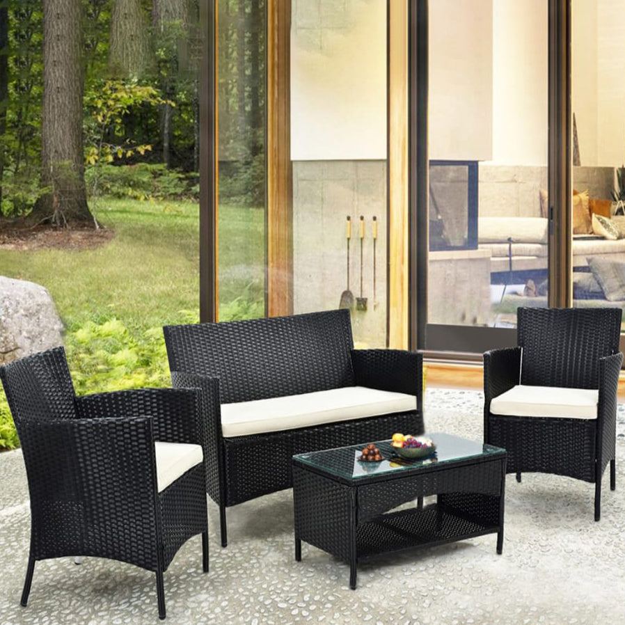 Two chairs and outlet table set outdoor