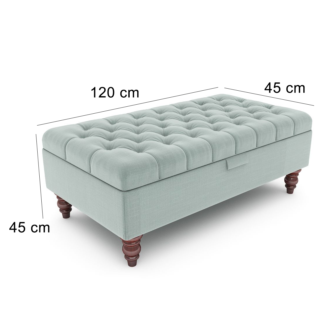 بانكيت سحارة 45×120 سم- خشب زان طبيعي - ألوان متعددة- WK88