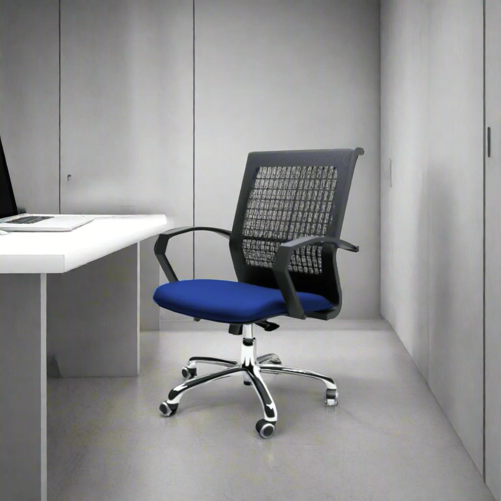 كرسي مكتب متحرك اسود وكحلي- OC8-Chic Homz