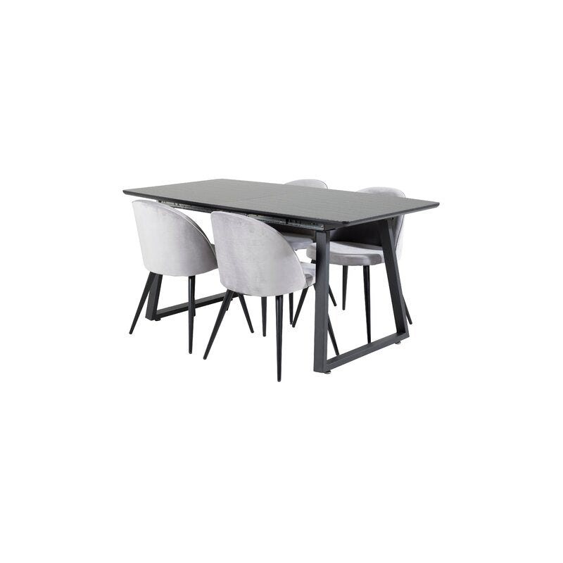Modern dining table with four chairs - OSA31