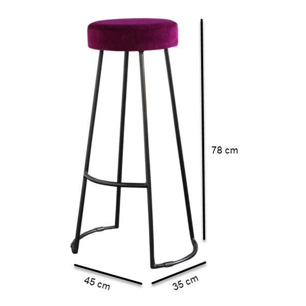 Bar stool 35×45 cm - Maroon - AC121